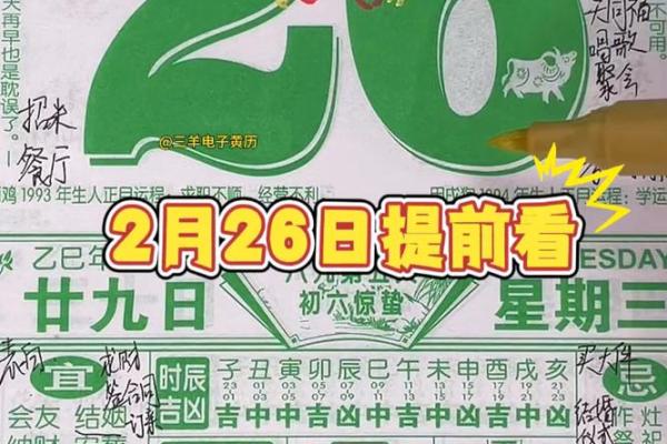 阴历2月26日黄道吉日查询
