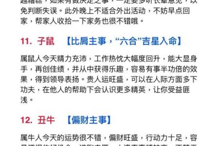 2025年4月11日生肖运势排行榜