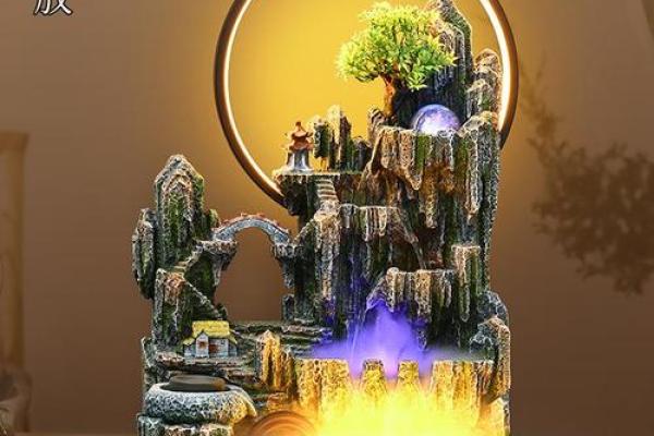 风水摆件：树脂流水喷泉是什么样的-