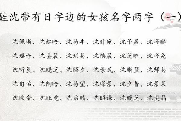 沈姓女孩名字大全-沈姓女孩起名字大全-沈姓名字大全姓名