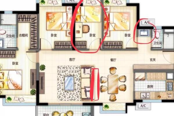 农村房子前后两排卧室风水