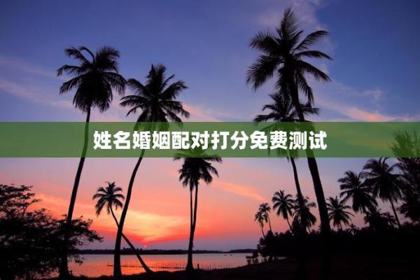 姓名测试与配对分析 姓名测配对婚姻配对？