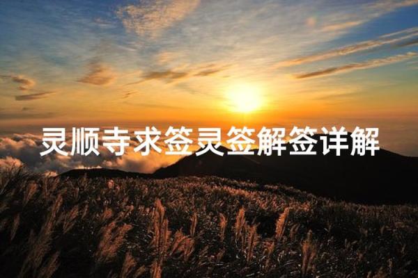 灵顺寺财神殿33签解签 灵顺寺财神殿33签解签