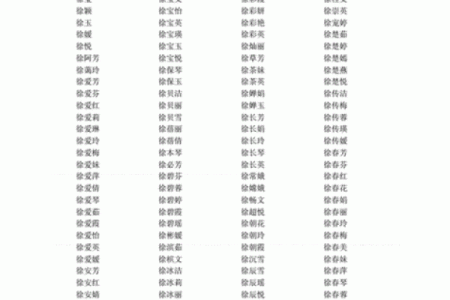 徐姓女孩名字大全-徐姓女孩起名字大全-徐姓名字大全姓名