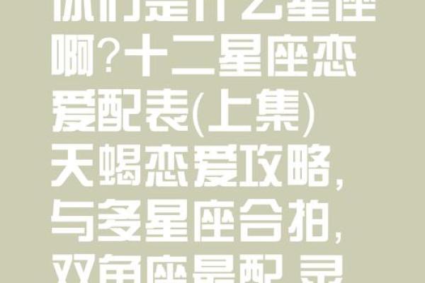 天秤座最配什么星座