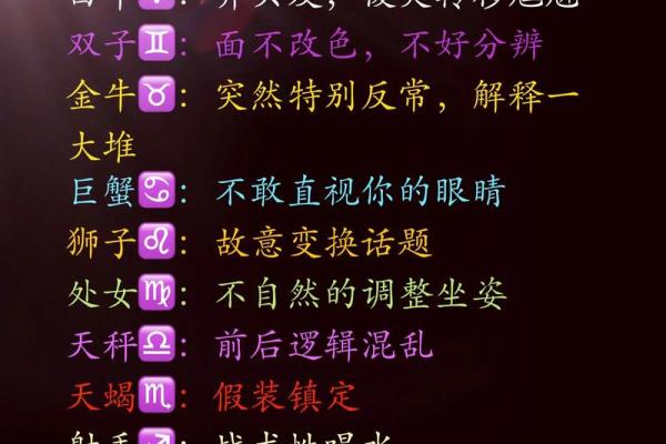 12星座撒谎的表现