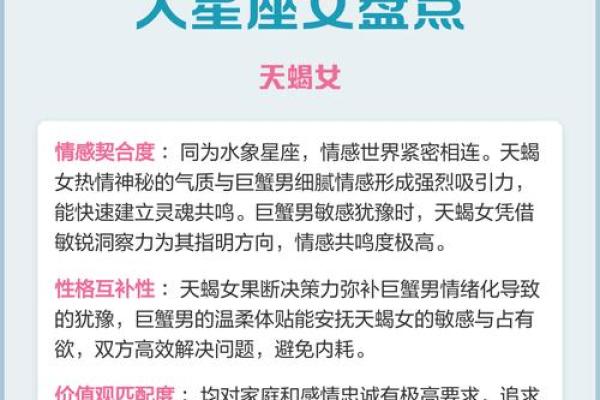 巨蟹女专治哪个星座男